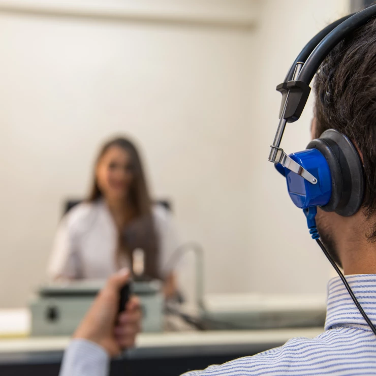 Examen de audiometría.